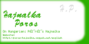 hajnalka poros business card